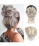 Claw Messy Bun Hairpieces Clip Wavy Curly Hair Chignon Clip in Hairpieces Tousled Updo Doughnut Hair Bun Synthetic Hair Ponytail for Women Girls Light Grey - Buy Online on SooperMarket.com
