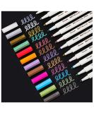 Sunshilor Metallic Markers Fine Point Metallic Marker Pens for Black Paper, Art Rock Painting, Easter Egg, Halloween Pumpkin, Card Making, Metal, Ceramics, Wine Glass, Set of 12 - Buy Online on SooperMarket.com