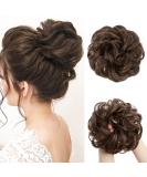 JJStar hair part with rubber band large bun hair part curled hair tie with hair teat hairstyles hair extension messy bun hair parts for women girls ponytail (medium brown) - Buy Online on SooperMarket.com