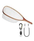 SlimFly Fly Fishing Landing Net - Soft Rubber Mesh Trout Net with Catch and Release Feature - Black Magnet/Square Head Design - Small Holes for Gentle Fish Handling - Buy Online on SooperMarket.com
