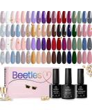 Beetles Gel Nail Polish Kit - 36 Popular Colors with Base, Glossy & Matte Top Coat - All Seasons Solid Sparkle Glitters - Perfect Gift for Women - Buy Online on SooperMarket.com
