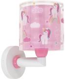 Dalber children's wall lamp children's lamp wall light unicorns animals unicorns children's room light lampshade pink - Buy Online on SooperMarket.com