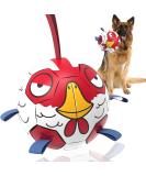 Hetoo Interactive Dog Toys | Durable Football with Gripping Bottles | Perfect for Small & Medium Breeds | Water Toys for Indoor & Outdoor Play - Large Size 3 Angry-Chick - Buy Online on SooperMarket.com