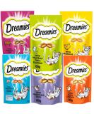 Pulla Dreamies Cat Treats Selection Box Chicken Cheese Salmon Beef Duck Turkey - 6 x 60g Bags - Buy Online on SooperMarket.com