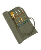 U.S. Art Supply Deluxe Canvas Art Paint Brush Holder & Storage Organizer Roll-Up Case Bag - 24 Slot Pockets Carry Pouch - Protect Artist Acrylic Oil Watercolor Paintbrushes - Store Pencils Pens Tools - Buy Online on SooperMarket.com