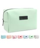 MAANGE Small Green PU Leather Makeup Bag for Women | Travel Cosmetic Pouch with Zipper | Portable & Versatile - Buy Online on SooperMarket.com
