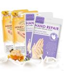 CCKULOOB Hand Mask 4 Pairs Moisturizing Hand Mask Hand Skin Repair Renew Mask that Enriched with Collagen Shea Butter and Vitamin-E to Revive Dry Rough and Cracked Skin (2 Lavender +2 Honey) 4 Packs 2 Pairs Lavender+ 2 Pairs Milk Honey - Buy Online on SooperMarket.com