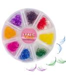 500 pcs Mixed colorful lash extensions | premade volume lash extensions | premade mega volume fans | colored lash extension | russian volume eyelash extensions. 8 beautiful color mixed: Brown  Red  Pink  Green  Blue  Pur... - Buy Online on SooperMarket.com