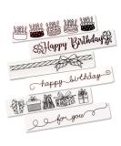 6Pcs Birthday Plastic Embossing Folders - DIY Craft Gift Templates for Happy Birthday, Love You, Cake Mold - Perfect for Paper Card Making, Scrapbooking, and Craft Decoration - Buy Online on SooperMarket.com