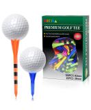 ENHUA Golf Plastic Tees 120 Pack - Unbreakable 3-1/4 Inch Long Blue Tees - Low Friction Bulk Tees - Mixcolor - Buy Online on SooperMarket.com