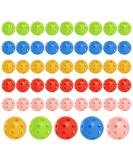 AQUEENLY 50-Pack Colored Plastic Golf Balls for Practice - Airflow Hollow Design for Swing Practice Indoors and Outdoors (5 Colors) - Buy Online on SooperMarket.com