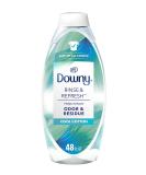 Downy Rinse & Refresh Laundry Odor Remover And Fabric Softener, Cool Cotton, 48 Fl Oz, Safe On All Fabrics, Gentle On Skin, He Compatible Odor Eliminating Rinse 48oz - Buy Online on SooperMarket.com