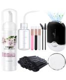 150ml Eyelash Extension Cleanser Kit | Kioooki Lash Shampoo with USB Mini Fan Brush & Makeup Remover Pad - Portable & Efficient Care for Lash Extensions - Buy Online on SooperMarket.com
