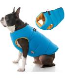 Padded Vest Dog Jacket - Solid Turquoise, Small - Gooby Warm Zip Up Fleece Jacket for Small Dogs - Water Resistant with Dual D Ring Leash Attachment - Small/Medium Dog Sweater - Buy Online on SooperMarket.com