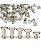 100 Sets Screw Post Metal Chicago Screws Binding Screw Leather Screw Nail Rivet Button Solid Belt Tack Screw (Silvery  1/4  3/8  1/2  9/16 11/16 Inches) - Buy Online on SooperMarket.com