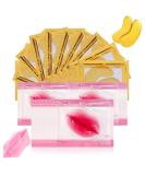 30 Pairs Lip & Eye Masks | 24K Gold Gel Collagen Pads for Moisturizing & Reducing Puffiness Dark Circles Wrinkles - Buy Online on SooperMarket.com