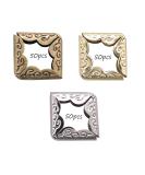 150PCS Book Corner Protector Metal Corner Cover for Scrapbook Album Menu Folder Include 50PCS Gold  50PCS Silver and 50PCS Bronze - Buy Online on SooperMarket.com