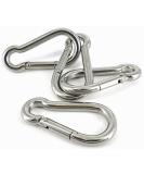 4 Pack 3-inch Marine Grade 316 Stainless Steel Carabiner Clips for Gym and Outdoor Activities - Buy Online on SooperMarket.com