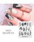 KADS Stamping Plates Leaf Nature Manicure Template Nail Art Image Plate Nail Design Tools(NA015) - Buy Online on SooperMarket.com