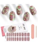 Kalolary 20PCS Luminous Glitter Gel Nail Polish Strips - Glow in the Dark Adhesive Full Wrap Stickers + Nail File - Rose - Buy Online on SooperMarket.com