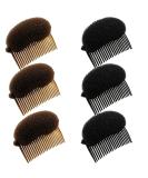 Haifly 6 Pieces Sponge Hair Former Comb Set - Updo Styling Accessories in Black & Coffee | International Shipping Available - Buy Online on SooperMarket.com