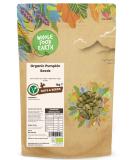 Wholefood Earth Organic Pumpkin Seeds 1kg - Raw, GMO-Free, Vegan - High Fibre, High Protein - Certified Organic - Buy Online on SooperMarket.com