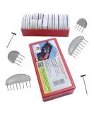 Red Suricata Curved Knit Blocking Combs Set - 25 Edge Blockers for Knitting & Crochet Projects with 100 T pins - Use with Blocking Mats - Patent Pending - Buy Online on SooperMarket.com