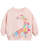 DHASIUE Baby Girls Unicorn Sweatshirt Jumper T-Shirt Cute Long Sleeved Tops Casual Cotton Tee Shirts Kids Toddler Clothes Age 1 2 3 4 5 6 7 Years 1-2 Years 01# Dinosaur/Pink - Buy Online on SooperMarket.com
