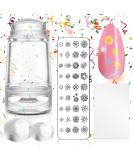 Nail Art Stamper Set - 1 Pc Silicone Nail Art Stamper with 2 Pcs French Nail Stamper Head 1 Nail Stamping Plate and 1 Scraper Manicure Tools Kit for Home Salon DIY Nail Art Decor - Buy Online on SooperMarket.com