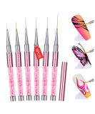 Saviland Nail Art Liner Brush Set - 6-Piece Rose Gold Nail Design Tool for Precision Liner Art & French Manicure - Buy Online on SooperMarket.com