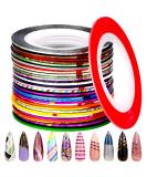 32 Colors Nail Striping Tape Line , FANDAMEI Multicolor Rolls Striping Tape Line Nail Art Decoration Sticker DIY Nail Tip - Buy Online on SooperMarket.com