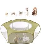 Pawaboo Small Animals Playpen - Waterproof Pet Cage Tent with Breathable Cover, Indoor/Outdoor Fence for Small Pets - Avocado Green - Buy Online on SooperMarket.com