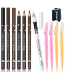 7Pcs Multicolor Waterproof Eyebrow Pencil & Eyeliner Set - Long Lasting Smudge Proof Makeup for Women - Buy Online on SooperMarket.com