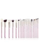 Jessup 20pcs Professional Makeup Brush Set - Natural Bristle for Foundation, Eyeshadow, Blusher - Concealer Brush Included - Blushing Bride T291 - Buy Online on SooperMarket.com