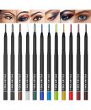 KAIQIKAIXI 12 Pieces Multicolor Eyeliner, Eyebrow, Eye Shadow, Lip & Lid Pen Makeup Set - Professional Beauty Tool Kit - Buy Online on SooperMarket.com