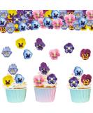 Shop Alegre 60 Edible Flowers for Cakes | Decorative Pansies for Birthdays Weddings & Muffins - Buy Online on SooperMarket.com