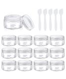 Pinsheng 50-Piece Clear Empty Cosmetic Containers - 5ml Travel Cream Jars with Lids Nail Art Jars & Spatula for Lip Balm & Lotion - Buy Online on SooperMarket.com