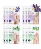 New Epielle Lavender Socks and Gloves Gift Set for Women | Moisturizing Cream & Lotion | 12 Pack Spa Beauty Gifts | Mother's Day Gift - Buy Online on SooperMarket.com