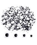 Upins 1000 Pcs Black Wiggle Googly Eyes with Self-Adhesive, 6mm 8mm 10 mm 12mm Mixed Packaging - Buy Online on SooperMarket.com