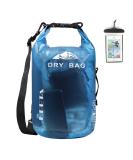 HEETA Waterproof Dry Bag for Women Men, 5L/10L/20L/30L/40L Roll Top Lightweight Dry Storage Bag Backpack with Phone Case for Travel, Swimming, Boating, Kayaking, Camping and Beach Blue 5L - Buy Online on SooperMarket.com