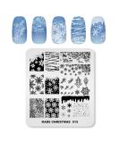 Alexnailart Christmas Nail Stamping Plate CH015 - Professional Manicure Stencil for Festive Nail Art - Buy Online on SooperMarket.com