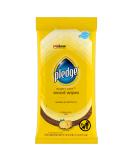 Pledge Multi-Surface Furniture Polish Wipes, Works on Wood, Granite, and Leather, Cleans and Protects, Lemon (24 Total Wipes), Packaging may vary - Buy Online on SooperMarket.com