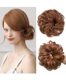 JJStar hair part with rubber band large bun hair part lured hair tie with hair teat hairstyles hair extension messy bun hair parts for women girls ponytail (light chestnut brown) - Buy Online on SooperMarket.com