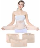 OKPOW 3 in 1 Postpartum Belly Wrap - Postpartum Belt for Women - Waist & Pelvis Support Corset - Postnatal Recovery Shapewear - Beige, One Size - Buy Online on SooperMarket.com