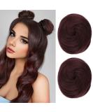 REECHO 2 PCS Mini Claw Clip in Messy & Cat Ears Hair Bun Extensions Wig Accessory Updo Hairpieces for Women Girls (Pack of 2-3" Straight Burgundy) Pack of 2 - 3" Straight Burgundy - Buy Online on SooperMarket.com