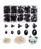 PH PandaHall 200pcs Kawaii Safety Eyes  5 Sizes Craft Eyes Black Stuffed Animal Eyes Kawaii Eyes with Washers Oval Resin Felt Eyes for Amigurumi Puppet Teddy Bear Crochet Plush Animal Making - Buy Online on SooperMarket.com
