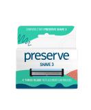 Preserve Shave 3 Replacement Cartridges for Preserve Shave 3 Razor 4 Count - Buy Online on SooperMarket.com