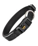 Rudelknig Paola Adjustable Reflective Dog Collar for Small Dogs - Black Nylon Size 1 (25-30cm) - Buy Online on SooperMarket.com