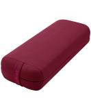 Premium Simian Yoga Bolster Pillow - Supportive Rectangular Cushion with Velvet Cover - Washable & Skin-Friendly - Ideal for Restorative & Yin Yoga - Burgundy - Buy Online on SooperMarket.com