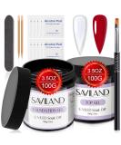 SAVILAND 100G Base & Top Gel Set - No-Wipe Glossy Nail Polish for Home Salon | UV LED Long-Lasting Coating - Buy Online on SooperMarket.com